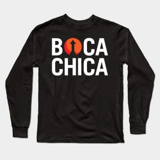 Boca Chica Texas Starship Mars Silhouette Long Sleeve T-Shirt